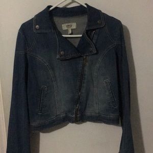 Denim biker jacket